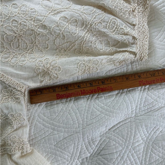 ARULA by Alterd Stare  Ivory Lace Bohemian Peasant Blouse 16 - Picture 10 of 11